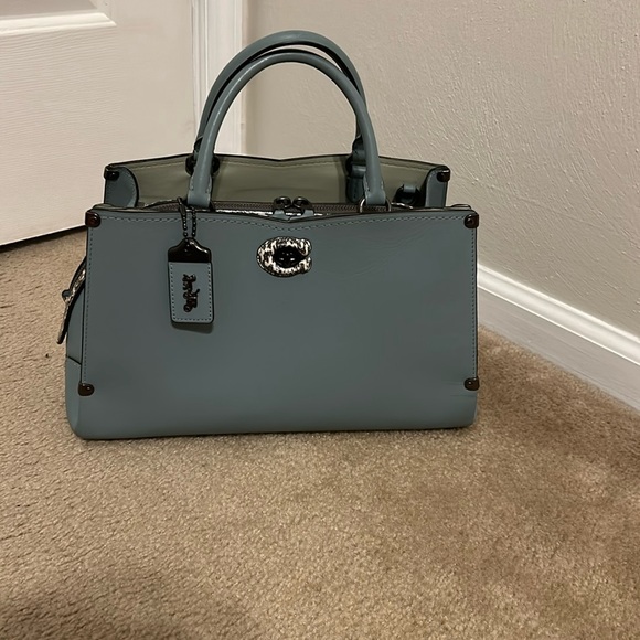 Rare exotic Coach bag - Mason carryall satchel with snakeskin detailing - Picture 4 of 16